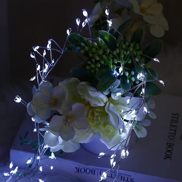 Vánoční LED nano řetěz, studená bílá, 2m, 200 LED