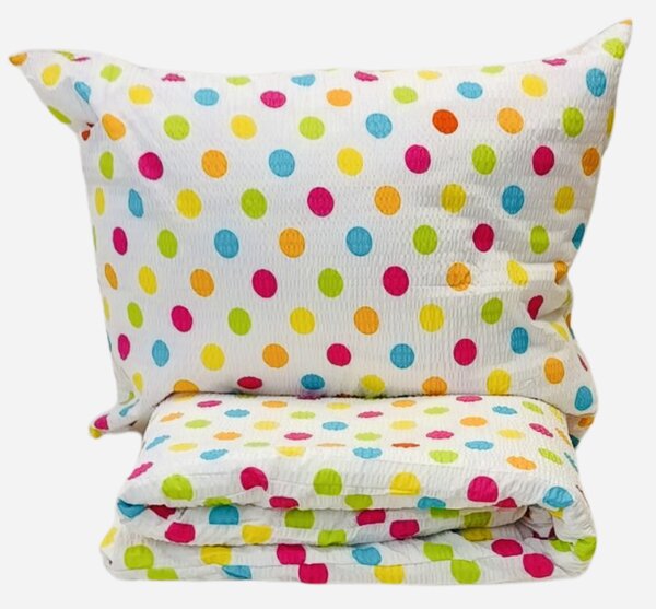 Povlečení krepové Rainbow TiaHome - 1x Polštář 90x70cm, 1x Přikrývka 140x200cm