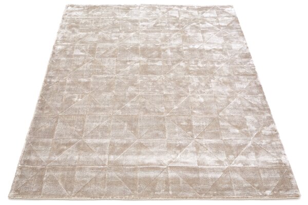 Nirmal Moderní kusový koberec Pyramid Silver 3D šedý stříbrný Rozměr: 90x150 cm