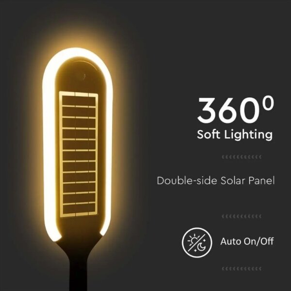 LED Solární lampa se senzorem BOLLARD LED/5W/5,5V 70 cm 3000K IP65 2000 mAh