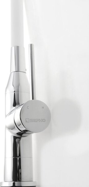 Sapho Sapho, SILI stojánková dřezová baterie, flexibilní ramínko, černá/chrom, SR481