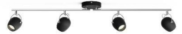 LED Bodové svítidlo Philips Rivano 50614/30/P0 4x4,3W černé 2700K