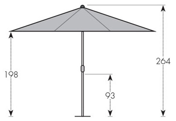 Doppler ALU WOOD zahradní slunečník 350 cm hnědá