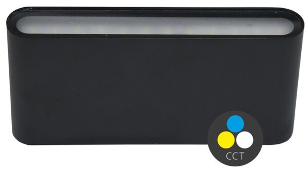 Ecolite SMD fasádní svítidlo 2x6W 800lm CCT IP65 černé ZFP12-CR