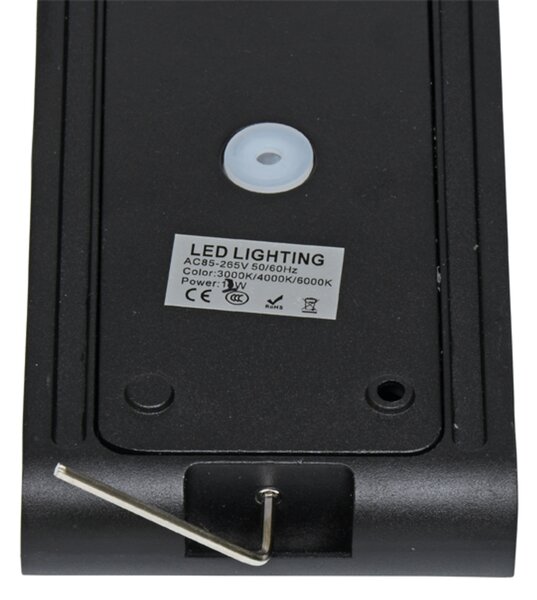 Ecolite SMD fasádní svítidlo 2x6W 800lm CCT IP65 černé ZFP12-CR