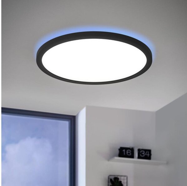 Eglo 900091 - LEDRGBW Stmívatelné stropní svítidlo ROVITO-Z LED/14,6W/230V černá