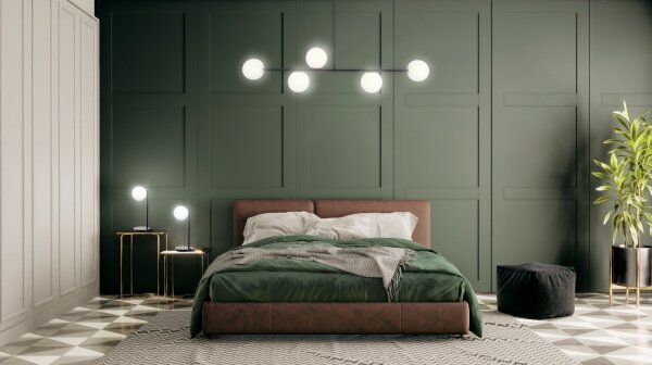 Lustr na tyči GAMA 5xG9/12W/230V černá