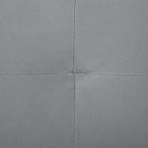 Postel s úložným prostorem Umělý samet LORIENT 140 x 200 cm Světle šedá
