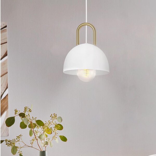 Eglo 99695 - Lustr na lanku CALMANERA 1xE27/40W/230V bílá