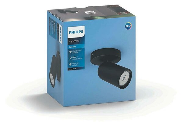 Bodové svítidlo Philips Pongee 50581/30/PN černé 1x max.10W