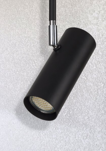 Lustr na tyči OKO 1xGU10/25W/230V 30 cm černá