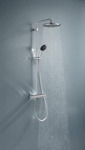 Grohe Vitalio Start System sprchová sada na stěnu s termostatem s dešťovou sprchou chrom 26677001