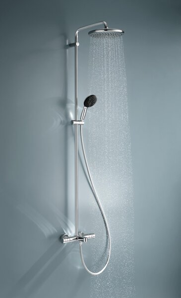 Grohe Vitalio Start System vanová sada se sprchou na stěnu s termostatem s dešťovou sprchou chrom 26988001