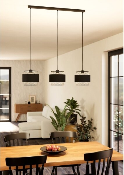 Eglo 43669 - Lustr na lanku BAZELY 3xE27/40W/230V
