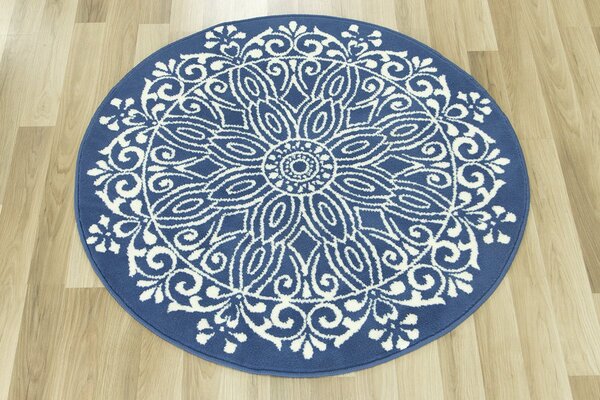 Balta Kulatý koberec LUNA 503788/94955 modrý Rozměr: průměr 120 cm