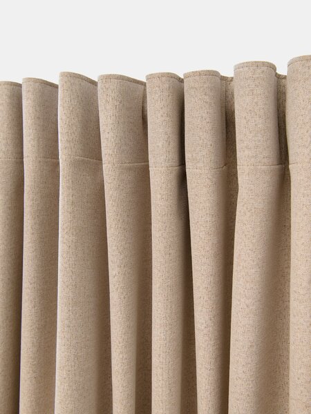 Sinsay - Sada zatemňovacích závěsů na řasící pásce 2 pack - béžová