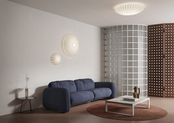 Axolight Muse, designové svítidlo z bílého textilu, 1xE27 max.60W, prům. 40cm