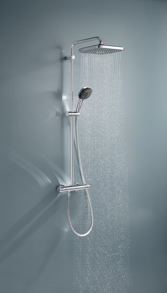 Grohe Vitalio Comfort sprchová sada na stěnu s termostatem s dešťovou sprchou StarLight Chrome 26696001