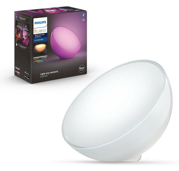 PHILIPS HUE Hue Bluetooth LED White and Color Ambiance Přenosná lampička Philips Go 76020/31/P7 bílá 2000K-6500K RGB