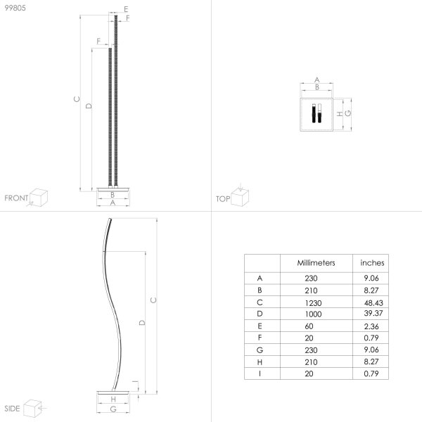 Eglo 99805 - LED Stojací lampa LEJIAS LED/8W/230V