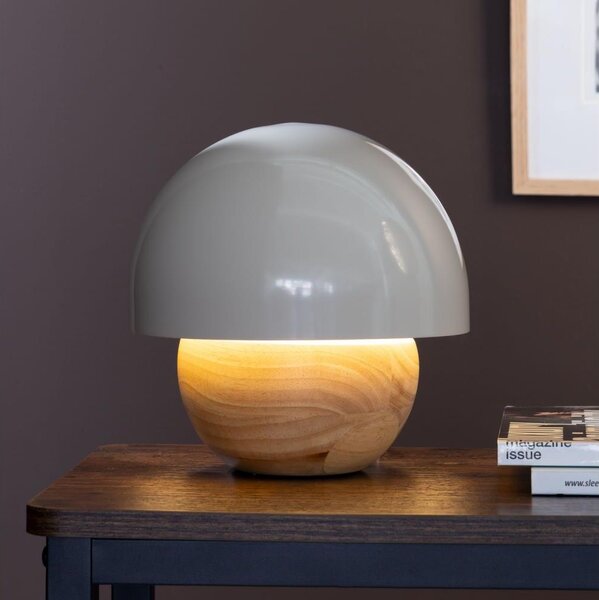 Brilliant - Stolní lampa NALAM 1xE14/40W/230V šedá/jasan