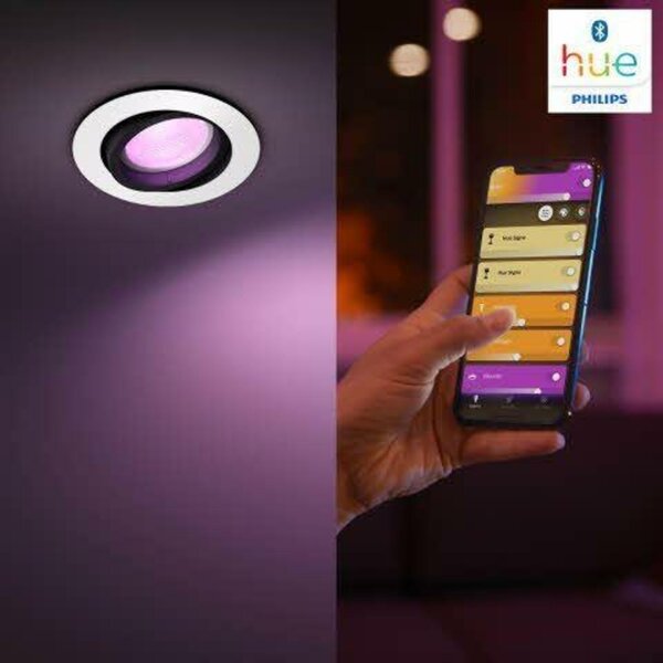 PHILIPS HUE Hue Bluetooth White and Color Ambiance zápustné svítidlo Philips Centura 8719514338647 bílé kulaté GU10 5.7W