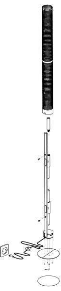 Eglo 43537 - Stojací lampa REDCLIFFE 4xE27/40W/230V