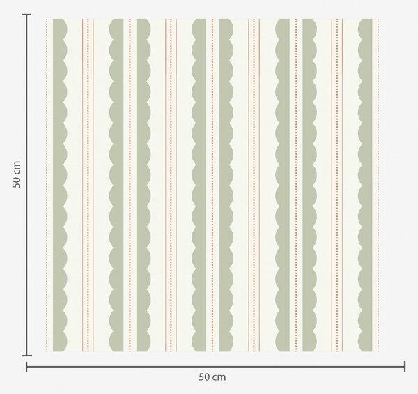 Tapety Světle zelené vlnovky s oranžovými tečkami, Tapety geometrie, Tapety pruhy, a01185v3 : uwalls.cz
