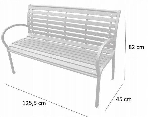 Zahradní lavice LAVE černá MEB5842