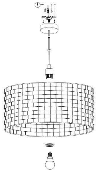 Eglo 99525 - Lustr na lanku MARASALES 1xE27/40W/230V pr. 55 cm