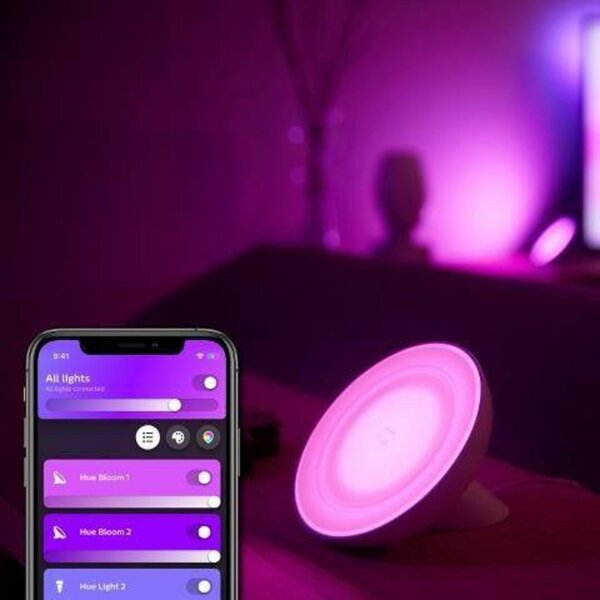 PHILIPS HUE Hue LED White and Color Ambiance Stolní přenosná lampa Philips Bloom BT 8718699771126 7,1W 500lm 2000-6500K IP20 RGB černá