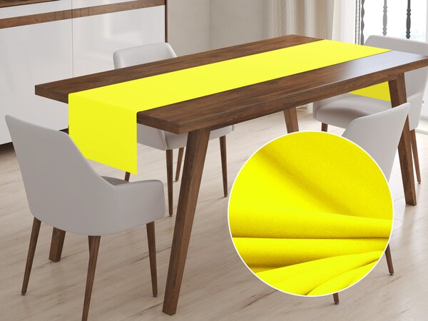 Biante Dekorační běhoun na stůl Rongo RG-047 Fosforově žlutý 20x120 cm