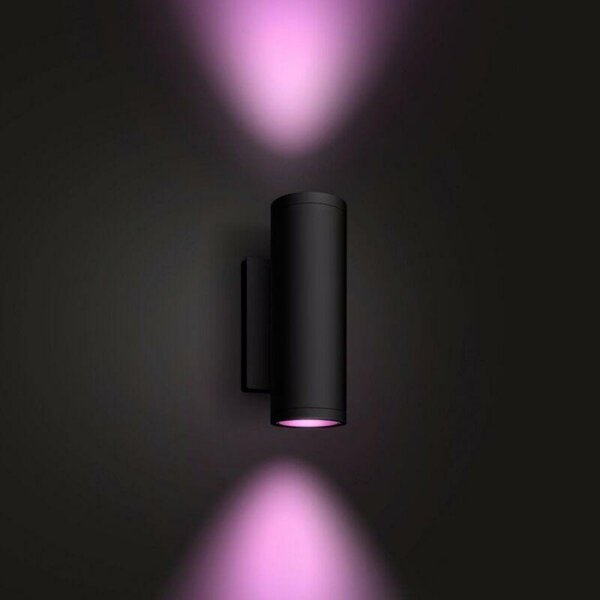PHILIPS HUE Hue LED White and Color Ambiance Venkovní nástěnné svítidlo Philips Appear 17463/30/P7 2x8W černé
