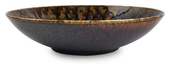 Hnědý hluboký porcelánový talíř ø 21 cm Resto – BonBistro