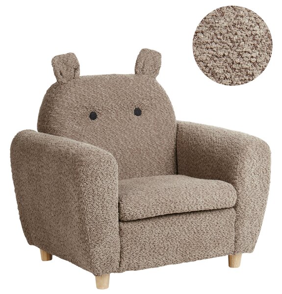 Dětské křeslo Hroch MARIBO Buklé Hnědá