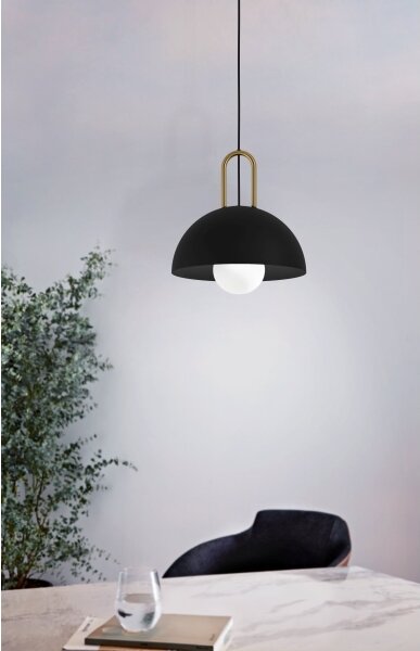 Eglo 99693 - Lustr na lanku CALMANERA 1xE27/40W/230V černá