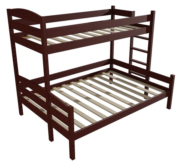 Vomaks Patrová postel s rozšířeným spodním lůžkem PPS 001 Rozměr: 80/140 x 180 cm, Umístění žebříku: vpravo, Povrchová úprava: moření dub