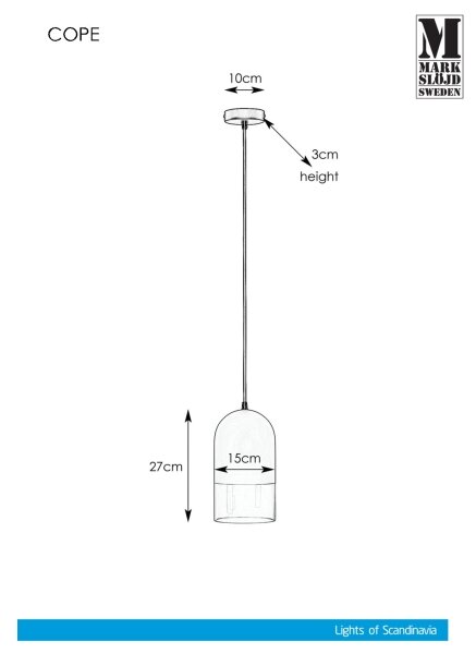 Markslöjd 108225 - Lustr na lanku COPE 1xE14/18W/230V