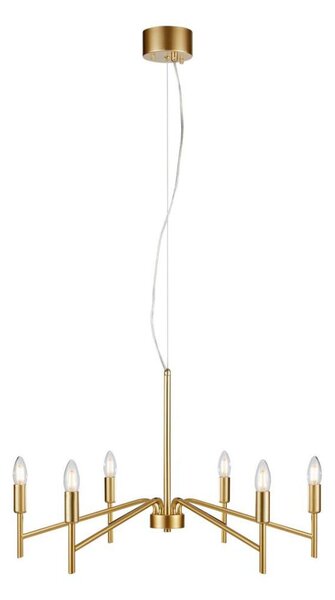 Markslöjd 108210 - Lustr na lanku MONARCH 6xE14/18W/230V zlatá