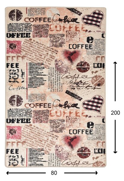 Conceptum Hypnose Koberec Coffee 80x200 cm béžový/růžový