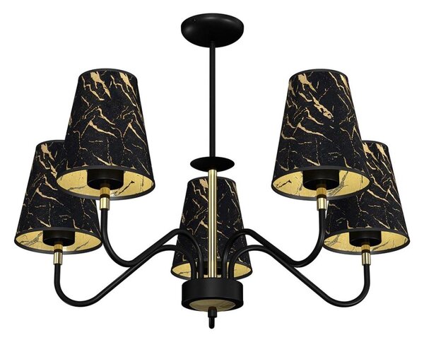 Lustr na tyči HERMES 5xE27/60W/230V
