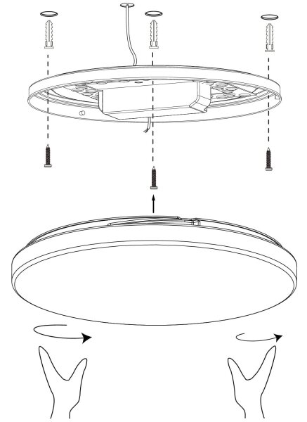 Eglo 900001 -LED Stmívatelné stropní svítidlo TOTARI-ZLED/19,2W/230V 2700-6500K