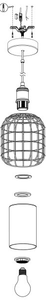 Eglo 43527 - Lustr na lanku CHISLE 1xE27/40W/230V
