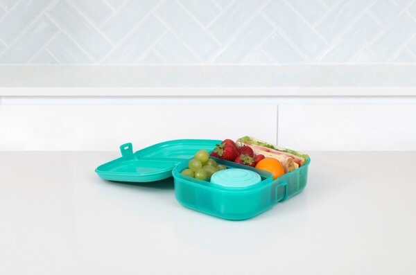 Sistema Dělený svačinový box Lunch Ribbon s nádobou na jogurt 1,1 l, mátová