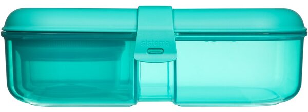 Sistema Dělený svačinový box Lunch Ribbon s nádobou na jogurt 1,1 l, mátová