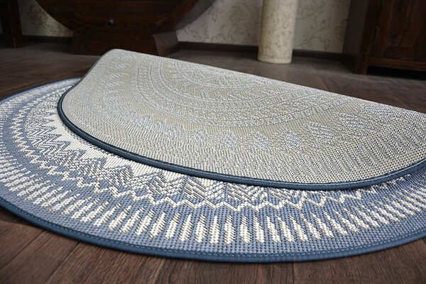 Balta Kulatý koberec Sisal FLAT 48695/591 modrý Rozměr: průměr 120 cm