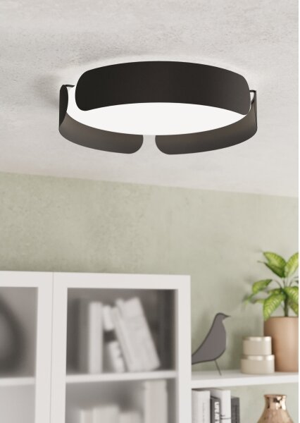 Eglo 99621 - LED Stropní svítidlo VALCASOTTO LED/20W/230V pr. 37 cm černá