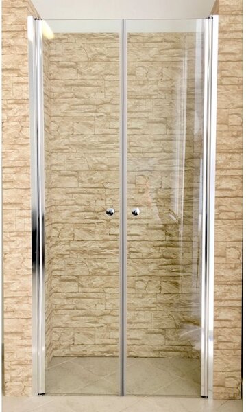 Sprchové dvoukřídlé dveře ROSS BERY 110 x 190 cm, čiré sklo 5 mm