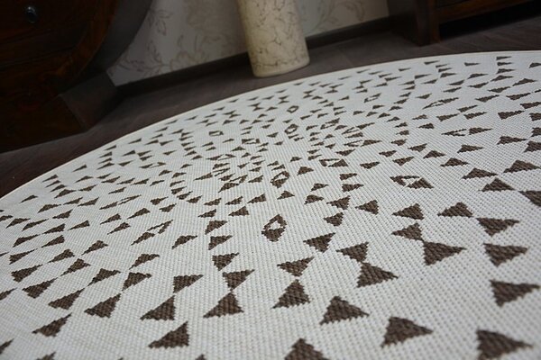 Balta Kulatý koberec Sisal FLAT 48715/768 krémový Rozměr: průměr 120 cm