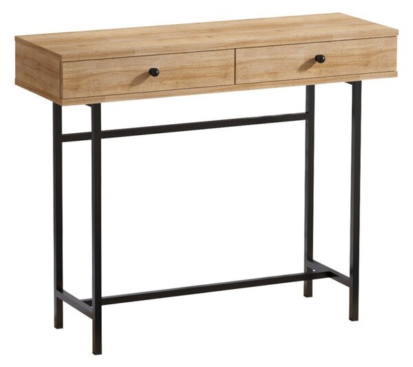 Hanah Home Konzolový stolek Esta 100 cm hnědý/černý